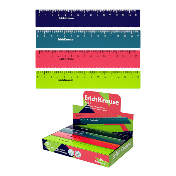 Набор линеек-закладок 15см, пластик, ассорти (3шт) "Форсаж" 72672 Феникс+