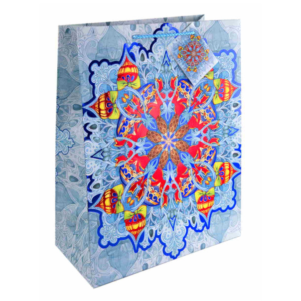 Пакет бумажный 22,9*17,8*9,8см "Яркий калейдоскоп" 75351 Феникс-Презент