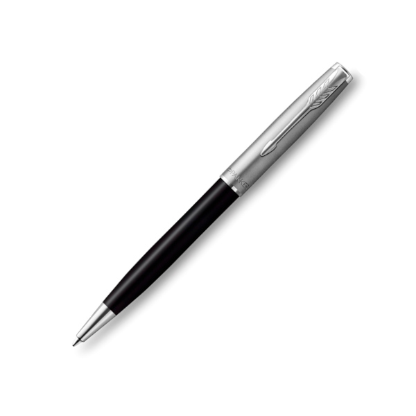Ручка шар PARKER "Sonnet Sand Blasted Metal & Black Lacquer" черный, хром 1мм 2146867