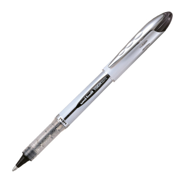 Роллер 0,8мм, черный, корп. серебро "Uni-Ball Vision Elite UB-200(08)" 66265