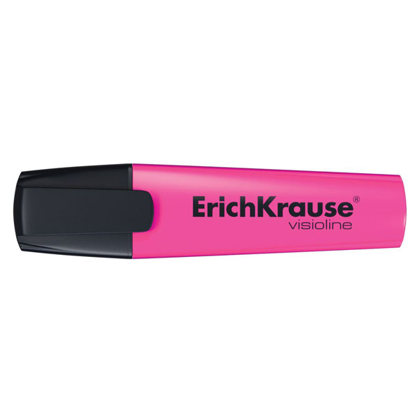 Текстовыделитель Erich Krause V-12 VisioLine Неон /розовый/скошенный/0,6-5,2мм ЕК32498