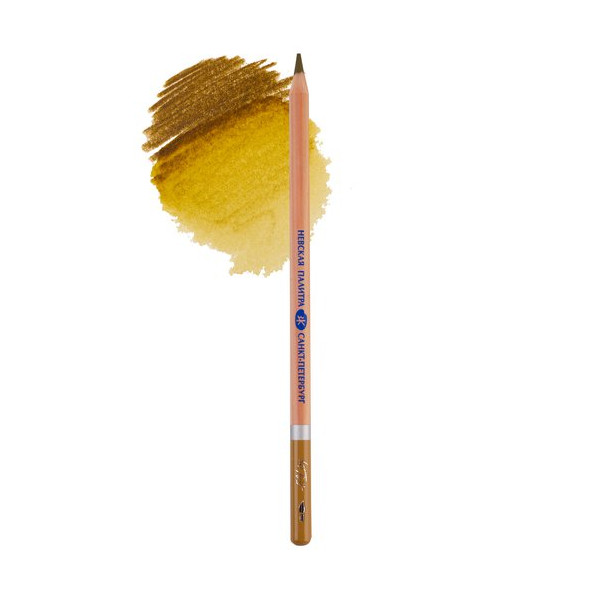 Карандаш акварельный Невская палитра "Белые ночи" №65 (жженая охра) круглый, дерево 158-65