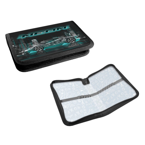 Пенал Lamark "Neon Car" 1 отд., 20*13*3см, молния PB0056-05