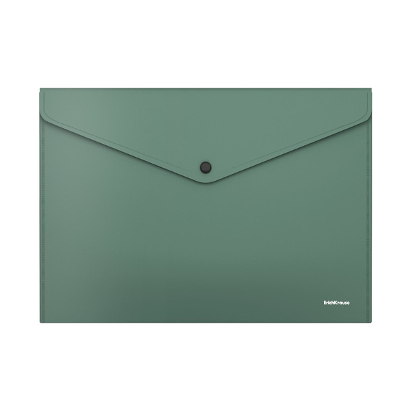 Папка-конверт на кнопке А4, 1отд., 140мкм, зеленая "Fizzy Classic" 50178 Erich Krause