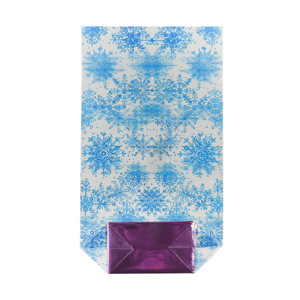 Пакет полимерный без ручек с дном 50*18*11см "Снежинки" 4466883 Дарите Счастье
