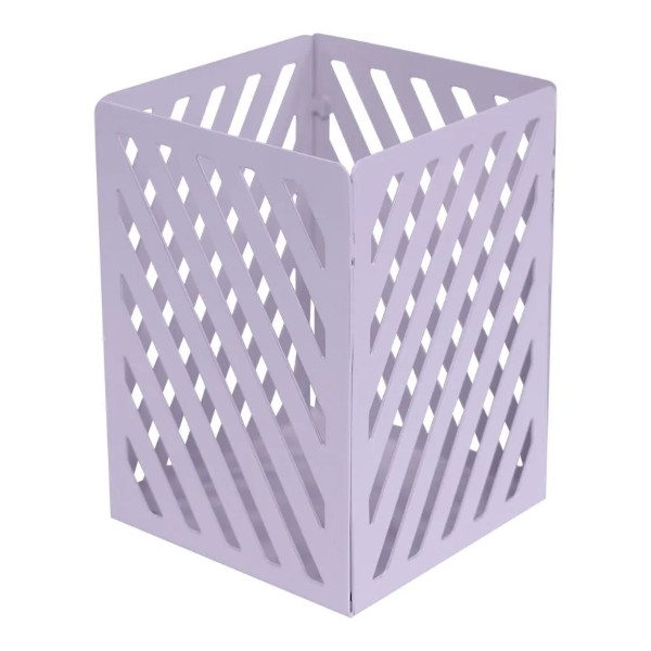 Подставка-стакан для пиш. прин. "Pastel" 7,2*7,2*10см, квадр., металл, сиреневый 4104364 deVENTE