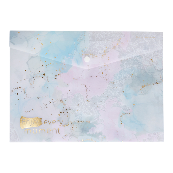 Папка-конверт на кнопке А4, 1отд., 180мкм, рисунок "Primavera" 14-036/21 Bruno Visconti