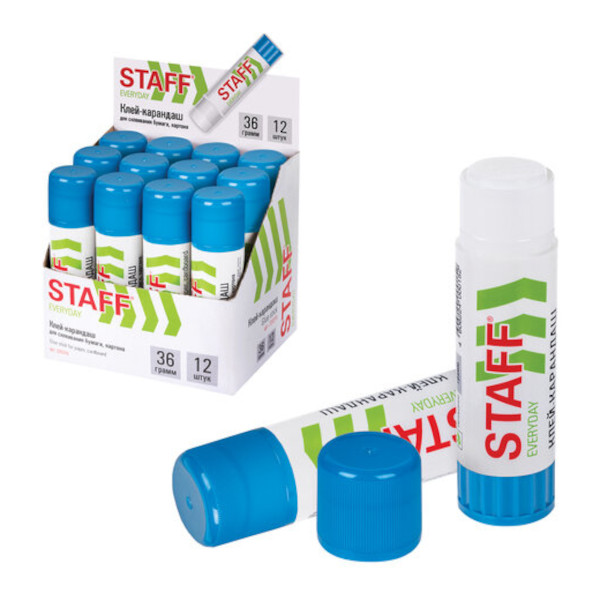 Клей-карандаш 36г, ПВА "Everyday" 220376 Staff