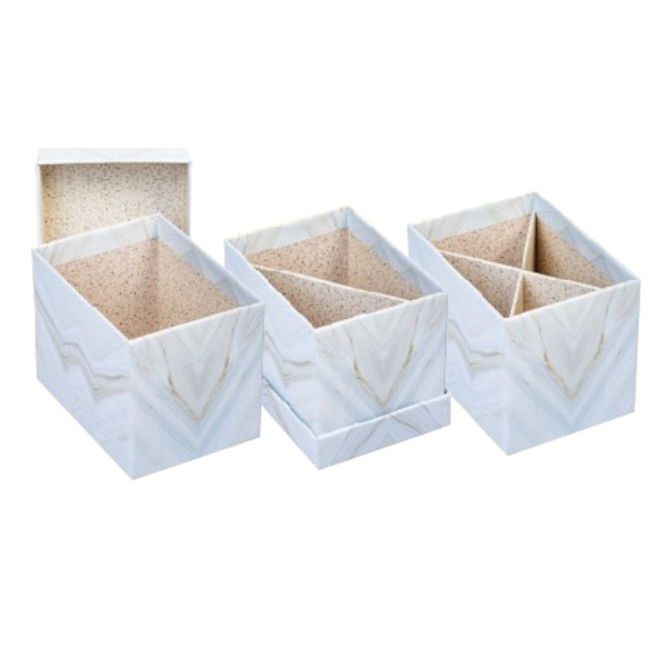 Коробка-органайзер 12,5*9*10см "Мрамор" рисунок BX_080452 Hatber.