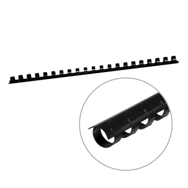 Пружина для переплёта пласт. 12мм (до 100л) черная 1шт