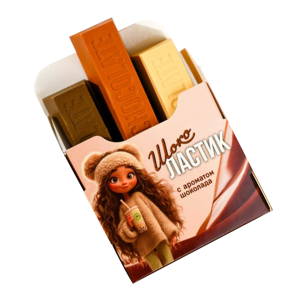 Набор ластиков Феникс+ "Шоколастики" фигурный 54*50*15мм, термопласт. резина, ассорти (3шт) 73041