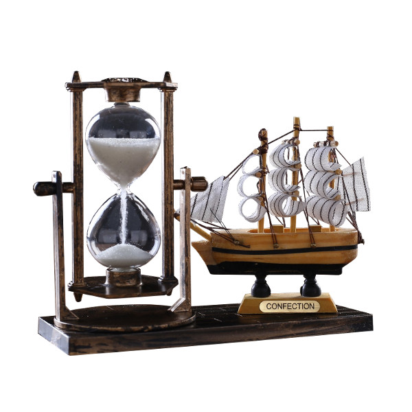 Часы песочные, сувенирные "Фрегат" 15,5*6,5*12,5см, ассорти 30 с. 4154484