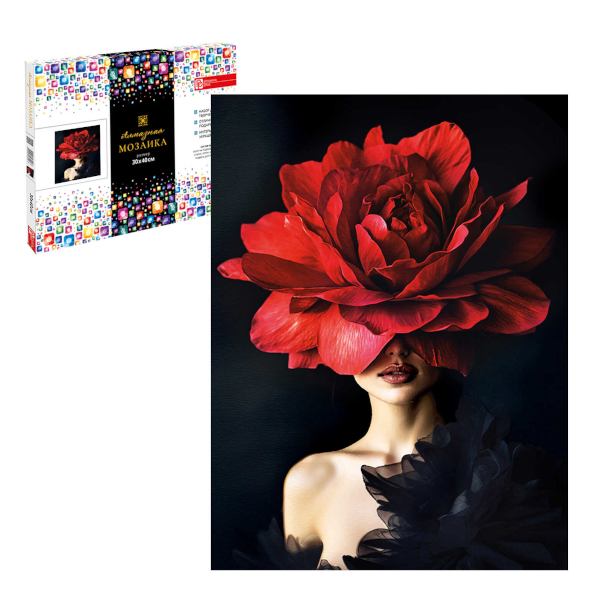 Алмазная мозаика Феникс+ 30*40см "Роскошная роза" 70851