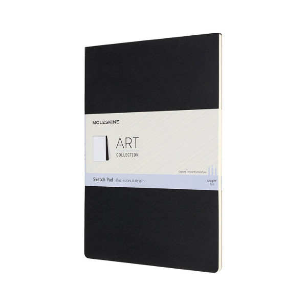 Скетчпад для графики и письма А4 24л, слон.кость, 120г/м2, сшивка "Art" черный ARTSKPAD8 Moleskine