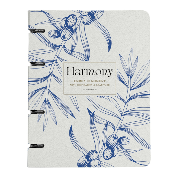 Тетрадь 80л А5+ клетка на кольцах "Harmony. Ветка на айвори" картон, рисунок N5434 Be Smart