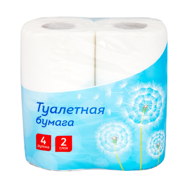 Бумага туалетная 2-слойная OfficeClean, 16,2м, тиснение (1уп*4рул) 249814