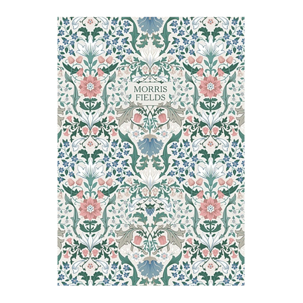 Блокнот А5 96л "Morris" клетка/линия, сшивка, тв.обл., картон, рисунок 96ББ5В5_29506 Hatber