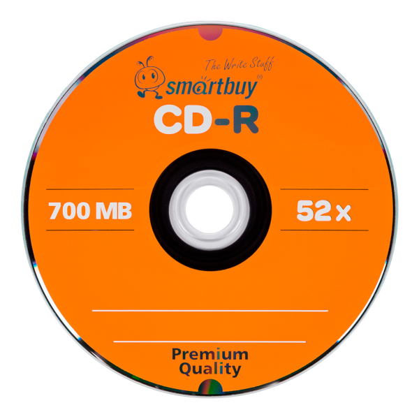 Диск CD-R 700Mb 52-х SmartBuy (1шт) SBCD-R100S