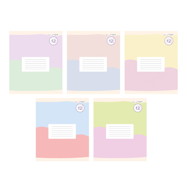 Тетрадь 12л А5 линейка косая "Моя тетрадь" картон, ассорти ТКЛ128986 Listoff