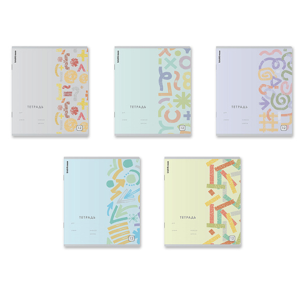 Тетрадь 12л А5+ линейка "Metrica" картон, ассорти 63231 Erich Krause