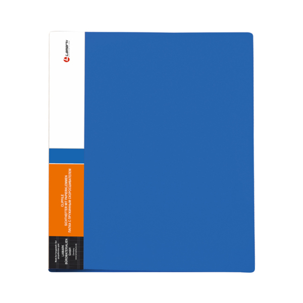 Папка-скоросшиватель пласт. с бок. карм. Lamark А4, с пружинным механизмом, синяя CF0146-BL
