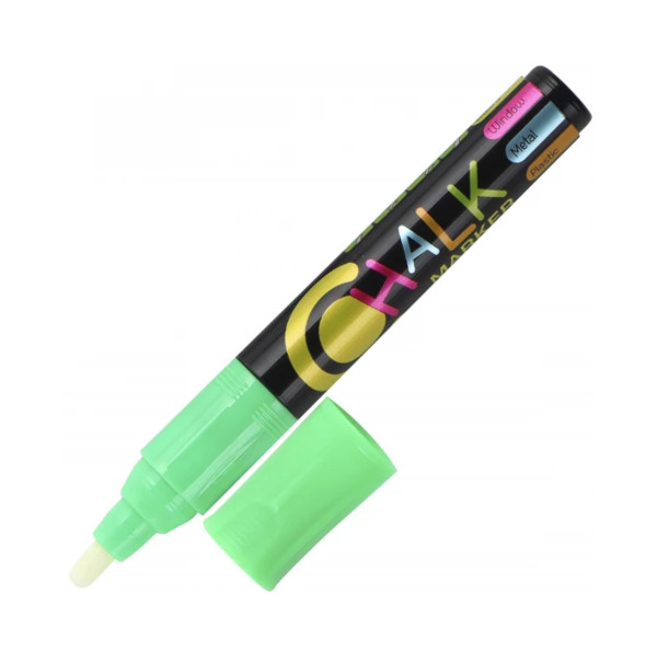 Маркер меловой 2,5мм, мелов. осн., пулевид., зеленый, пласт.корп. "Chalk" FO-CM01 GREEN Flexoffice