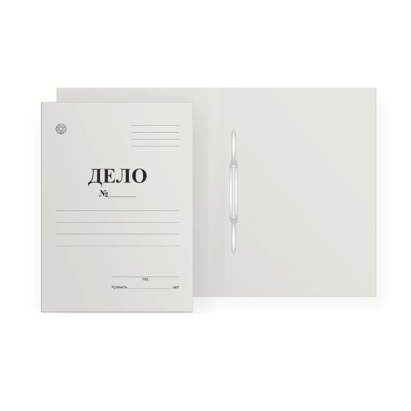 Папка-скоросшиватель картон "Дело №" А4, 360гр/м2, белая, немелов. D00507 Dolce Costo