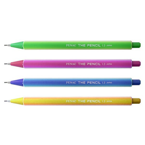 Карандаш механический 1,3мм HB, пластик. корп., ассорти, ластик "The Pencil" SA2003 Penac (1 шт)