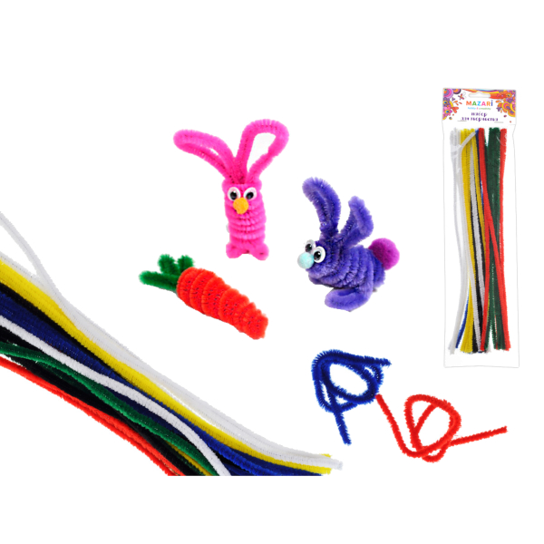 Проволока пушистая синельная "Однотон" 6мм, 30см, 30шт M-4249 MAZARI ТМ