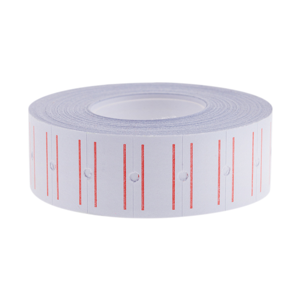 Этикет-лента 21*12мм (1000шт) белая с красной полосой Stl_4198 OfficeSpace 205700