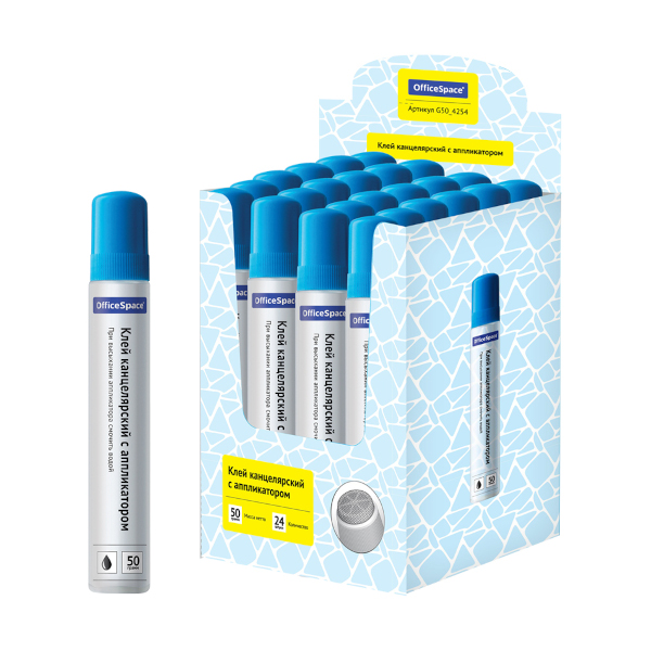 Клей жидкий OfficeSpace 50мл с аппликатором G50_4254