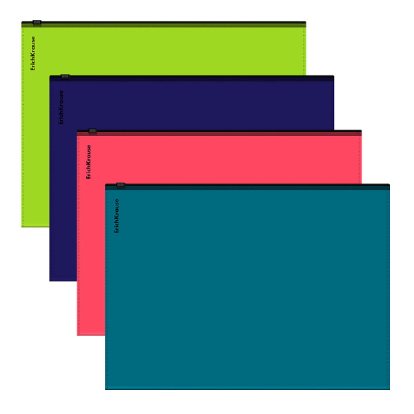 Папка на молнии "ZIP" A4, пластик, 180мкм, ассорти "Soft Reef" 62959 Erich Krause