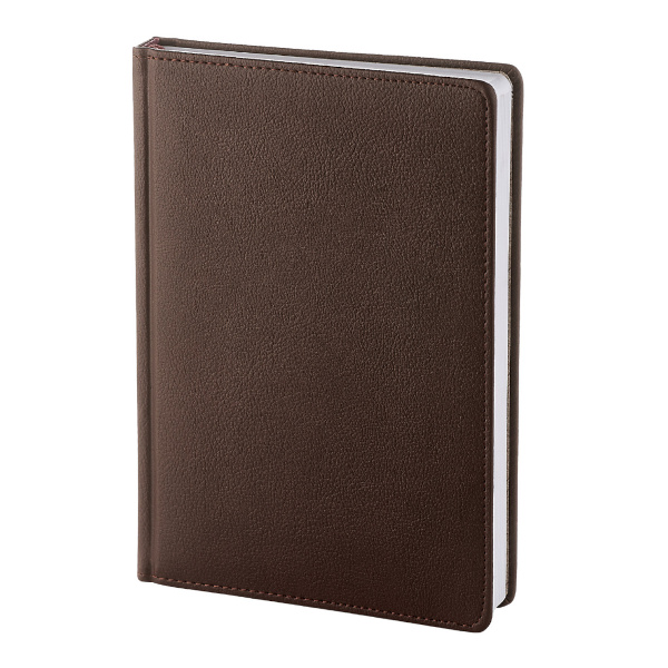 Ежедневник А5+ 2026 Bruno Visconti "Leader" тв. обл., иск.кожа, коричневый 3-126/03