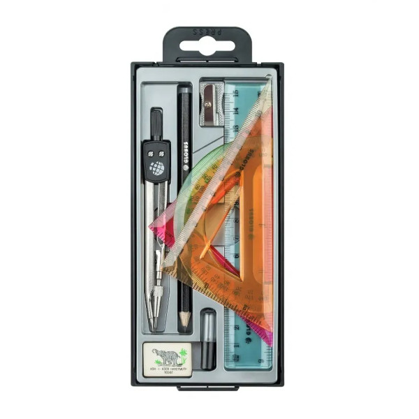 Набор для черчения Глобус 9 предм., метал. циркуль 125мм, пластик. футляр НЧ-9-30-60