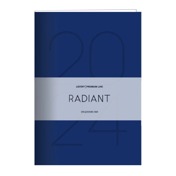 Ежедневник А5 2024г Listoff "Radiant. Синий" интегр.обл., иск.кожа ЕКР52417602