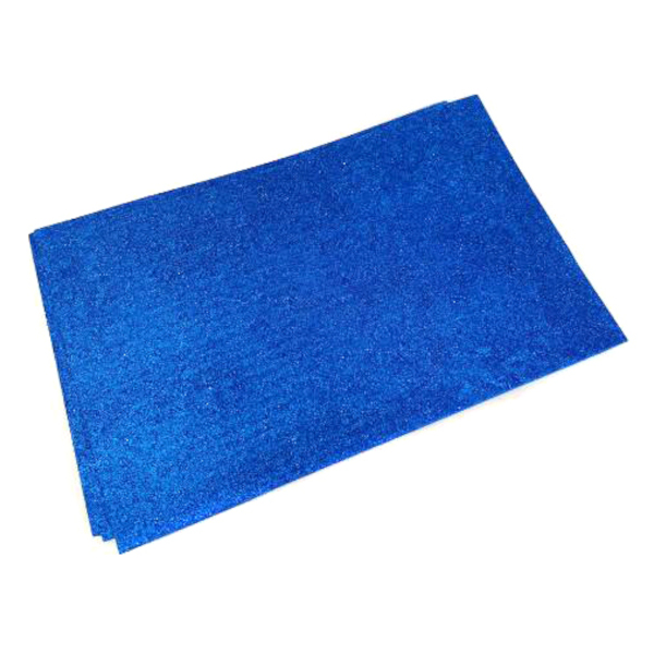 Пористая резина (фоамиран) 20*30см "Глиттер. Синий" 2мм LP0227 Лимпопо 1лист