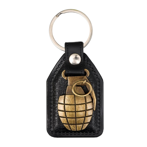 Брелок "Граната" 6,8*4см, кожзам/металл, кольцо 3483317