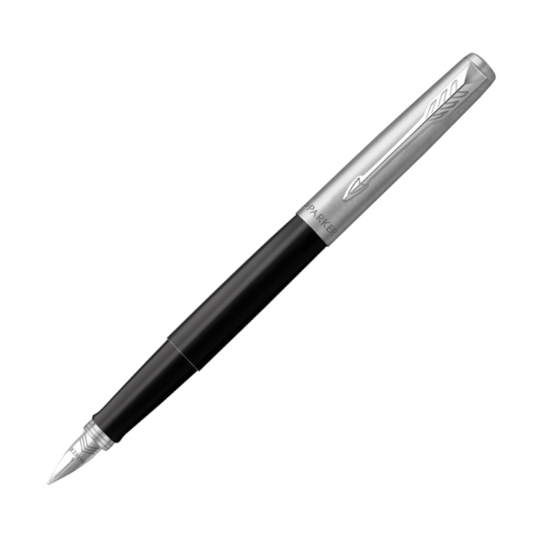 Ручка перьевая PARKER"Jotter Originals Black Chrome" синий патр., 0,8мм, пласт./нерж.сталь 2096894