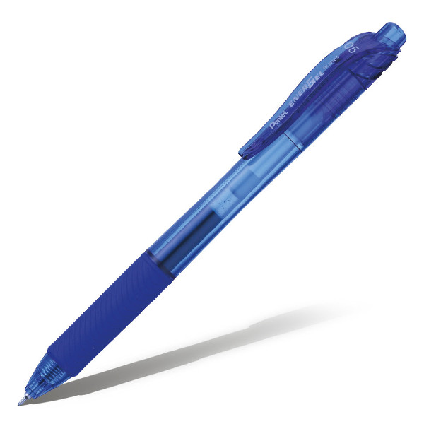 Ручка гелевая автомат. 0,5мм, синий, игольч., грип, синий корп. "EnerGel-X" BLN105-C Pentel