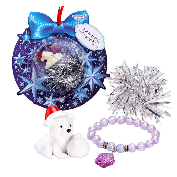 Подвесное украшение «Зимний сюрприз» игрушка в снежинке, ассорти 4167532