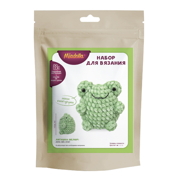 Набор для вязания Miadolla "Лягушка (велюр)" AMG-MN-0141