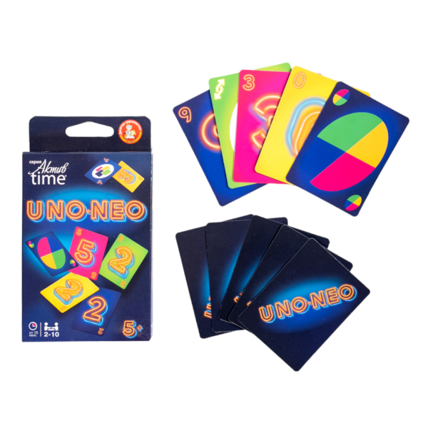 Игра карточная "Актив time. Uno-neo" 64карт, карт.уп. 05333 Десятое королевство
