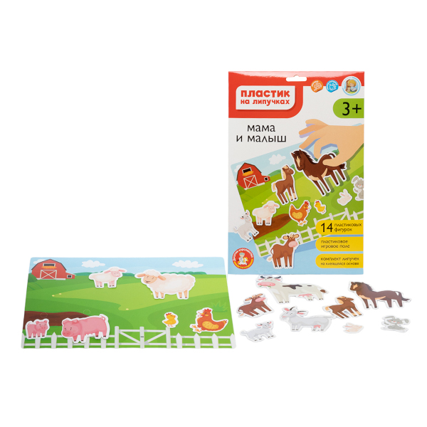 Игра развивающая "Мама и малыш" пластик на липучках 05198 Десятое Королевство