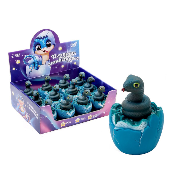 Игрушка-мялка антистресс "Змейка" 6*9см, световая 10435014 Funny toys