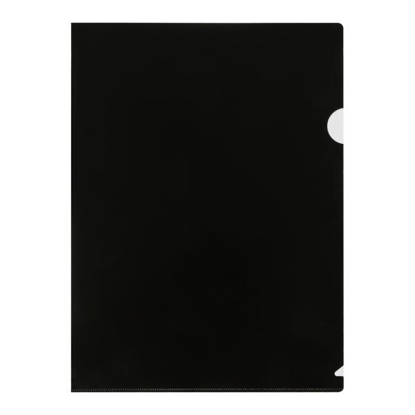 Папка-уголок А4, 1отд., 150мкм, черная ММ-32262 СТАММ