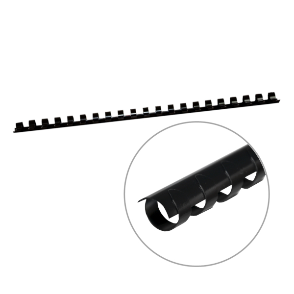 Пружина для переплёта пласт.  8мм (до 45л) черная 1шт