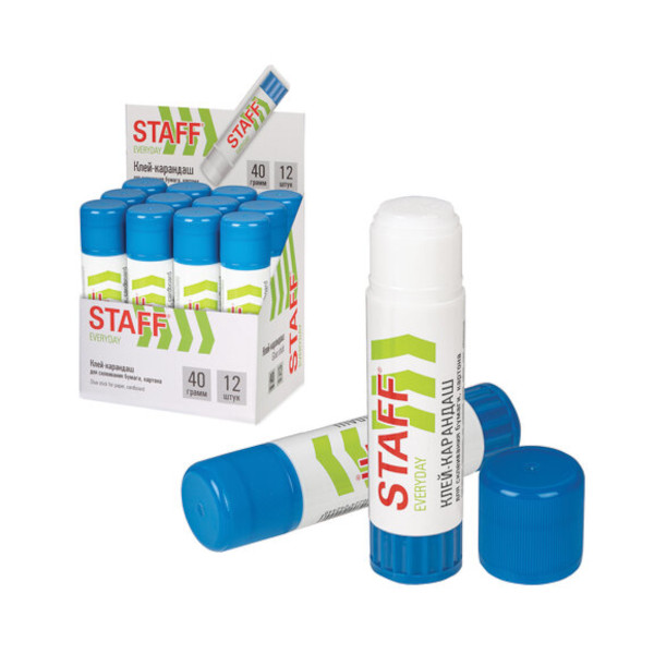 Клей-карандаш 40г, ПВА "Everyday" 228665 Staff