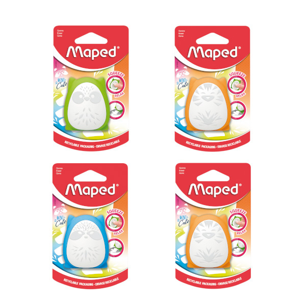 Ластик Maped "Mini Cute Squeeze" фигурный 52*45*31мм, формопласт, ассорти 015502