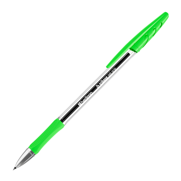 Ручка гелевая 0,5мм, зеленый, грип, прозрач. корп. "Tribase Gel grip" CGp_05025 Berlingo