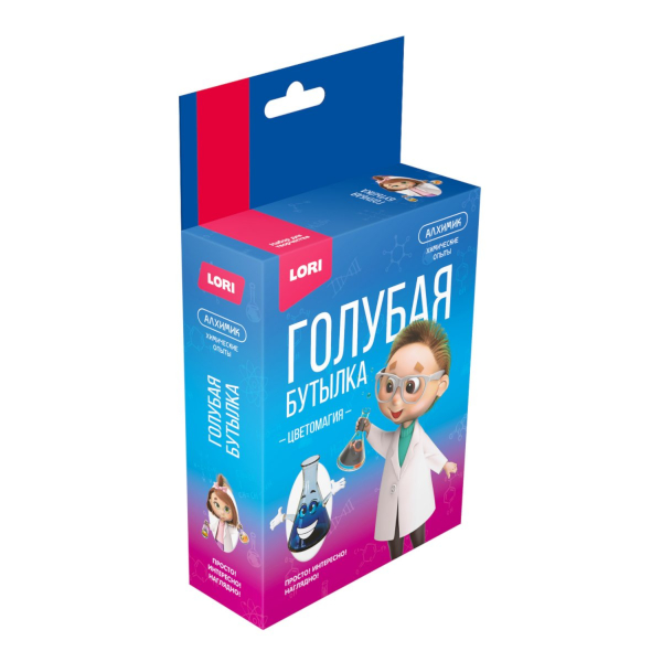 Набор для творчества Lori  Химические опыты "Голубая бутылка" Оп-055
